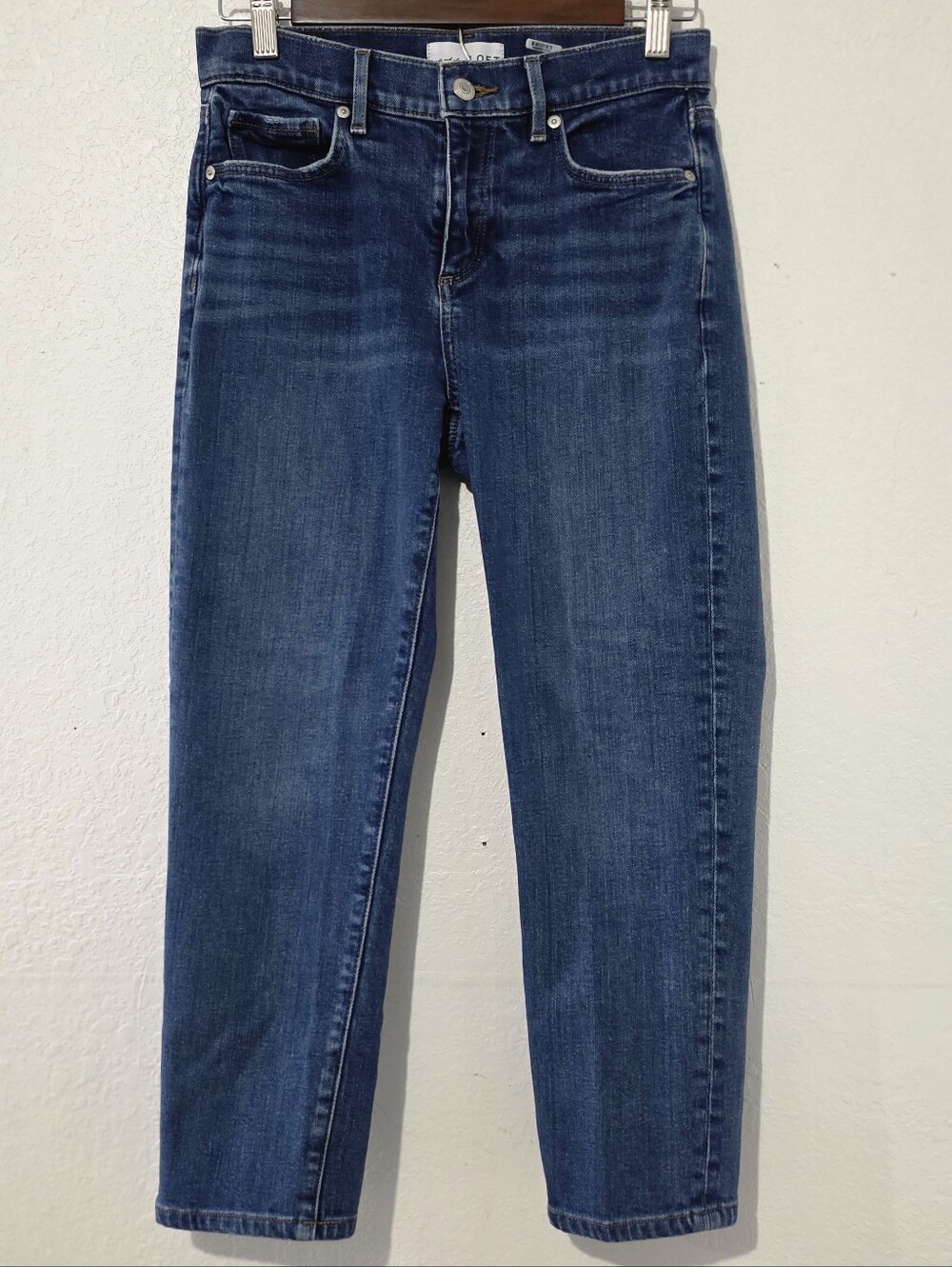 LOFT Dark Blue Straight-Leg Jeans Size-27/4